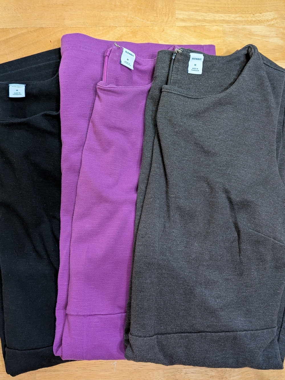Old Navy Pointe Dress X3- Black, Purple, And Gray
